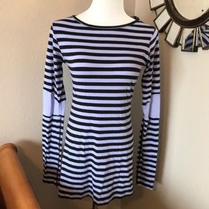 Lululemon black and lavender striped long sleeve